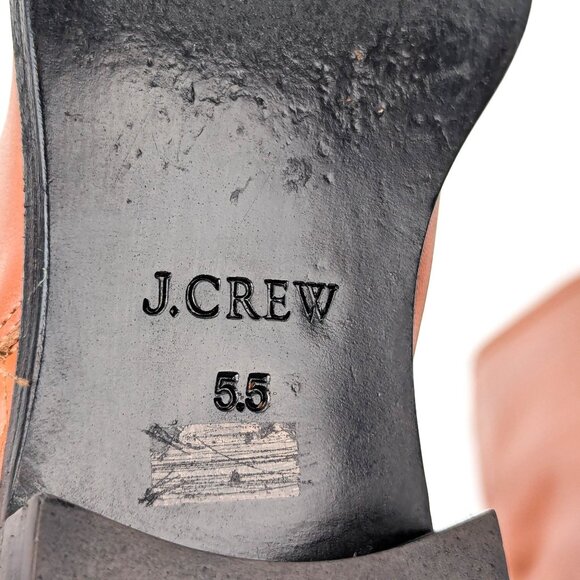 JCrew Wmn Harper Vintage Y2K Brown Leather Riding Equestrian Zip Tall Boots 5.5 - Picture 6 of 6